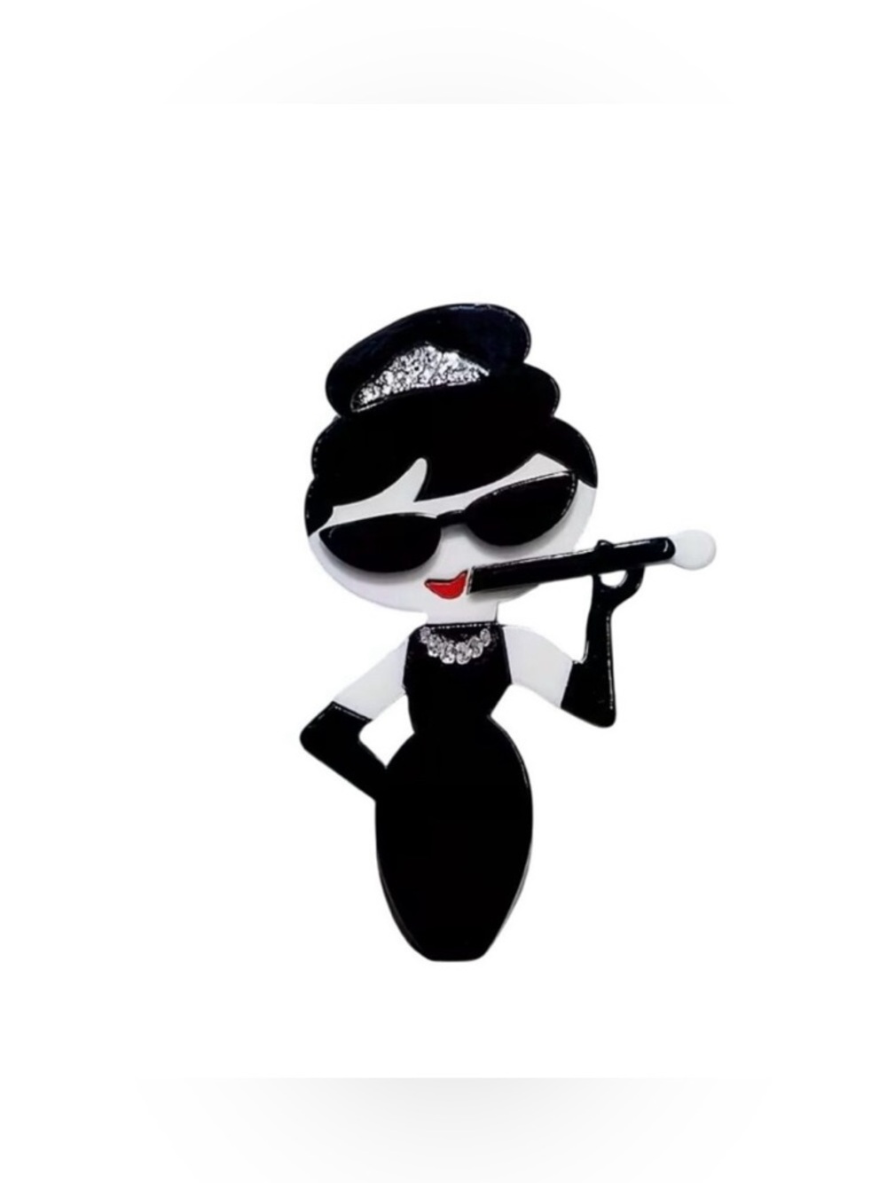 Acrylic Brooch Breakfast at Tiffany's Fun Elegance